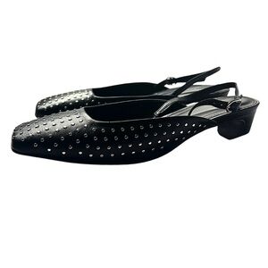 ALOHAS Black Slingback Heels